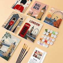 Load image into Gallery viewer, Mini Paint by numbers 15x20cm (6 pieces) - London Postcards