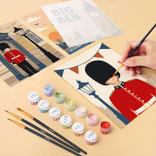 Load image into Gallery viewer, Mini Paint by numbers 15x20cm (6 pieces) - London Postcards