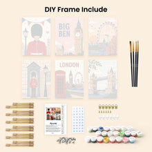 Load image into Gallery viewer, Mini Paint by numbers 15x20cm (6 pieces) - London Postcards