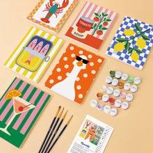 Load image into Gallery viewer, Mini Paint by Numbers Set 15x20cm (6 pieces) - Pop Art Pantry