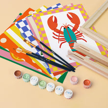 Load image into Gallery viewer, Mini Paint by Numbers Set 15x20cm (6 pieces) - Pop Art Pantry