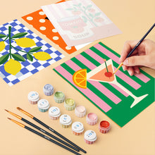 Load image into Gallery viewer, Mini Paint by Numbers Set 15x20cm (6 pieces) - Pop Art Pantry