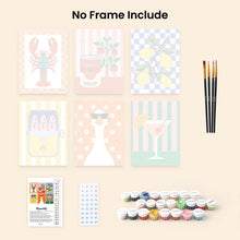 Load image into Gallery viewer, Mini Paint by Numbers Set 15x20cm (6 pieces) - Pop Art Pantry