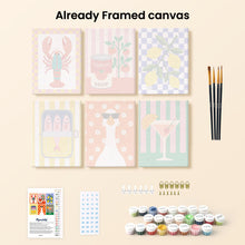 Load image into Gallery viewer, Mini Paint by Numbers Set 15x20cm (6 pieces) - Pop Art Pantry