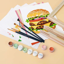 Load image into Gallery viewer, Mini Paint by Numbers Set 15x20cm (6 pieces) - Tasty Food Set