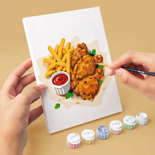 Load image into Gallery viewer, Mini Paint by Numbers Set 15x20cm (6 pieces) - Tasty Food Set