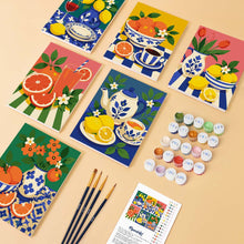 Load image into Gallery viewer, Mini Paint by Numbers Set 15x20cm (6 pieces) - Italian Table Collection