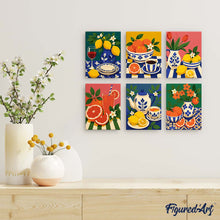 Load image into Gallery viewer, Mini Paint by Numbers Set 15x20cm (6 pieces) - Italian Table Collection