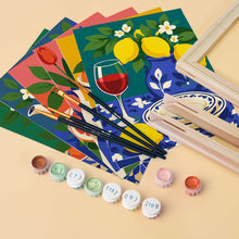 Load image into Gallery viewer, Mini Paint by Numbers Set 15x20cm (6 pieces) - Italian Table Collection