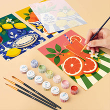 Load image into Gallery viewer, Mini Paint by Numbers Set 15x20cm (6 pieces) - Italian Table Collection