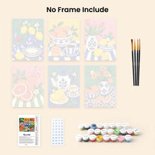 Load image into Gallery viewer, Mini Paint by Numbers Set 15x20cm (6 pieces) - Italian Table Collection
