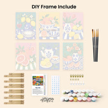 Load image into Gallery viewer, Mini Paint by Numbers Set 15x20cm (6 pieces) - Italian Table Collection