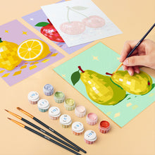 Load image into Gallery viewer, Mini Paint by Numbers Set 15x20cm (6 pieces) - Disco Fruit Collection