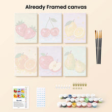 Load image into Gallery viewer, Mini Paint by Numbers Set 15x20cm (6 pieces) - Disco Fruit Collection