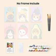 Load image into Gallery viewer, Mini Paint by Numbers Set 15x20cm (6 pieces) - Veggie Garden Heads