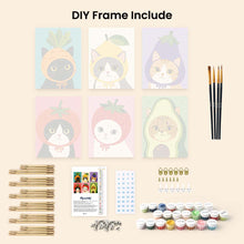 Load image into Gallery viewer, Mini Paint by Numbers Set 15x20cm (6 pieces) - Veggie Garden Heads