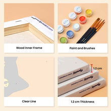 Load image into Gallery viewer, Mini Paint by Numbers Set 15x20cm (6 pieces) - Black Cat Peekaboo