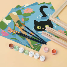 Load image into Gallery viewer, Mini Paint by Numbers Set 15x20cm (6 pieces) - Pond Life