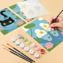 Load image into Gallery viewer, Mini Paint by Numbers Set 15x20cm (6 pieces) - Pond Life