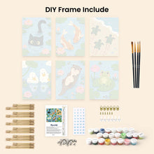 Load image into Gallery viewer, Mini Paint by Numbers Set 15x20cm (6 pieces) - Pond Life