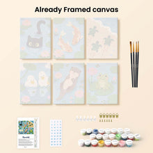 Load image into Gallery viewer, Mini Paint by Numbers Set 15x20cm (6 pieces) - Pond Life
