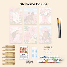Load image into Gallery viewer, Mini Paint by Numbers Set 15x20cm (6 pieces) - Pink Cowgirl
