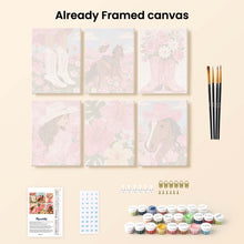 Load image into Gallery viewer, Mini Paint by Numbers Set 15x20cm (6 pieces) - Pink Cowgirl