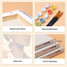 Load image into Gallery viewer, Mini Paint by Numbers Set 15x20cm (6 pieces) - Afro Pop Art Portraits
