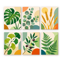 Load image into Gallery viewer, Mini Paint by Numbers Set 15x20cm (6 pieces) - Botanical Illustrations Figured'Art
