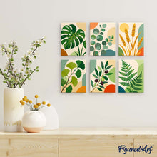 Load image into Gallery viewer, Mini Paint by Numbers Set 15x20cm (6 pieces) - Botanical Illustrations