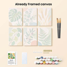Load image into Gallery viewer, Mini Paint by Numbers Set 15x20cm (6 pieces) - Botanical Illustrations