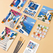 Load image into Gallery viewer, Mini Paint by Numbers Set 15x20cm (6 pieces) - Greek Charm