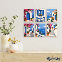 Load image into Gallery viewer, Mini Paint by Numbers Set 15x20cm (6 pieces) - Greek Charm