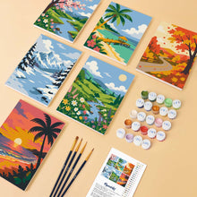 Load image into Gallery viewer, Mini Paint by Numbers Set 15x20cm (6 pieces) - Seasons Around the World