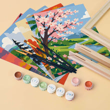 Load image into Gallery viewer, Mini Paint by Numbers Set 15x20cm (6 pieces) - Seasons Around the World