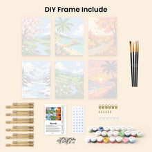 Load image into Gallery viewer, Mini Paint by Numbers Set 15x20cm (6 pieces) - Seasons Around the World