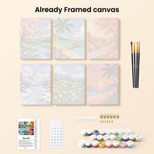 Load image into Gallery viewer, Mini Paint by Numbers Set 15x20cm (6 pieces) - Seasons Around the World