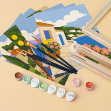Load image into Gallery viewer, Mini Paint by Numbers Set 15x20cm (6 pieces) - Mediterranean Views