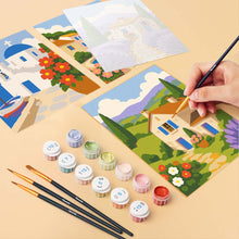 Load image into Gallery viewer, Mini Paint by Numbers Set 15x20cm (6 pieces) - Mediterranean Views