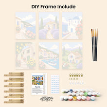 Load image into Gallery viewer, Mini Paint by Numbers Set 15x20cm (6 pieces) - Mediterranean Views