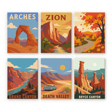 Load image into Gallery viewer, Mini Paint by Numbers Set 15x20cm (6 pieces) - National Parks - Desert Southwest Figured'Art