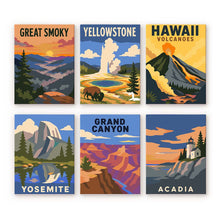 Load image into Gallery viewer, Mini Paint by Numbers Set 15x20cm (6 pieces) - National Parks - Iconic America Figured'Art