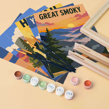 Load image into Gallery viewer, Mini Paint by Numbers Set 15x20cm (6 pieces) - National Parks - Iconic America