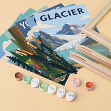 Load image into Gallery viewer, Mini Paint by Numbers Set 15x20cm (6 pieces) - National Parks - Pacific Coast and Cascades