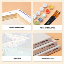 Load image into Gallery viewer, Mini Paint by Numbers Set 15x20cm (6 pieces) - National Parks - Pacific Coast and Cascades