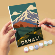 Load image into Gallery viewer, Mini Paint by Numbers Set 15x20cm (6 pieces) - National Parks - Alaska and Northern Rockies