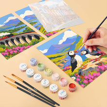 Load image into Gallery viewer, Mini Paint by Numbers Set 15x20cm (6 pieces) - Scotland Travel Classics