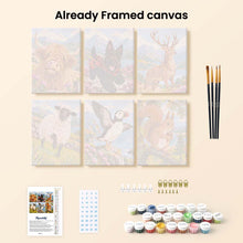 Load image into Gallery viewer, Mini Paint by Numbers Set 15x20cm (6 pieces) - Scottish Animals