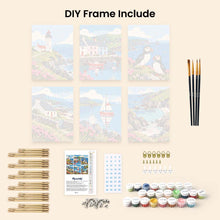 Load image into Gallery viewer, Mini Paint by Numbers Set 15x20cm (6 pieces) - Scottish Coast