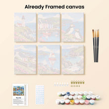 Load image into Gallery viewer, Mini Paint by Numbers Set 15x20cm (6 pieces) - Scottish Coast